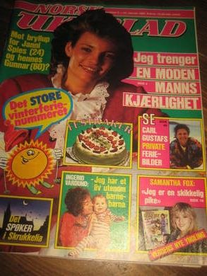 1987,nr 009, NORSK UKEBLAD. JANNI SPIES. SAMANTA FOX