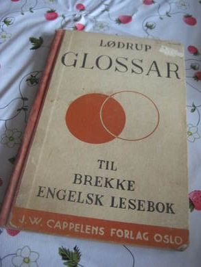 LØDRUP: GLOSAR TIL BREKKE ENGELSK LESEBOK. 1940