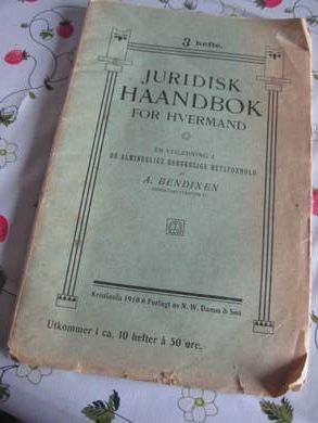 1910, 3. hefte, JURIDISK HAANDBOK FOR HVÆRMAND.