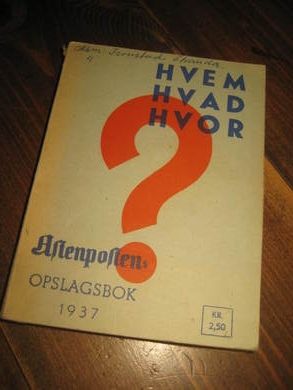 1937, HVEM HVAD HVOR. 2. årgang.