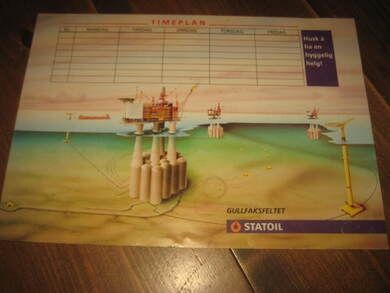 Reklame fra STATOIL, TIMEPLAN, 80 tallet.