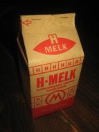 Melkekartong fra Fellesmeieriet, 0.5 liter, 60 tallet.