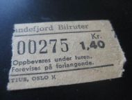 SANDEFJORD BILRUTER, 275, 60 tallet.