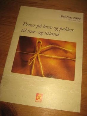 POSTEN, PRISLISTE 2000.