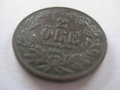 1867, 2 ØRE, GOD 1+