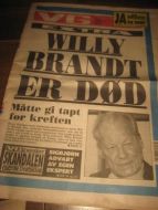 1992,nr 273, VG.  WILLY BRANDT DØD