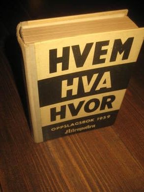 1959, HVEM HVA HVOR