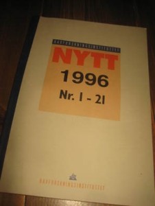 HAVFORSNINGSINSTITUTTET NYTT 1996, NR 1-21.