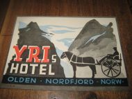 YRI'S HOTEL, OLDEN NORDFJORD, NORW. 40-50 tallet. 