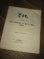 Lov, indeholdende nermere Bestemmelser om Pant og Thinglæsning. 1857.