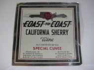 CALIFORNIA SHERRY Wine.