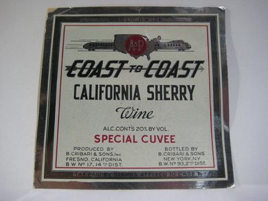 CALIFORNIA SHERRY Wine.