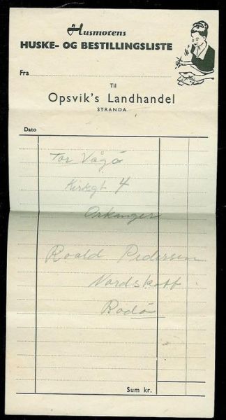 Oppsviks Landhandel, Stranda. 40 tallet