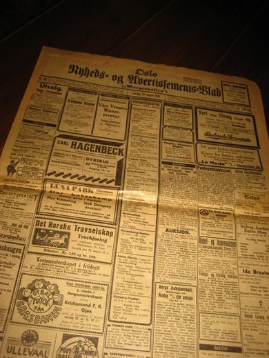 1929,nr 196, Oslo Nyheds- og Avertissements Blad.