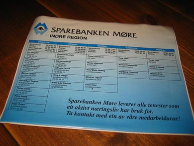 Reklame fra Sparebanken Møre, 80 tallet