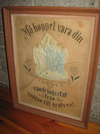 Religiøst bilde fra forige århundreskifte (1800-1900), ca 37*48 cm stort.