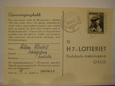 NORDLANDSBANEN B. 23.10.46. Lodd nr 0003633.