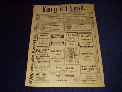 1898,nr 001, Værg dit Land