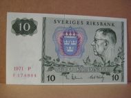 1971,  P,  F174944,                                             10 KRONOR.