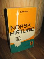 FURRE, BERGE: NORSK HISTOIE 1905-1940.1976.