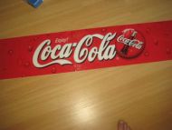 Reklameskilt i plast for COCA COLA, ca 120*27 cm stort. 80 talet?