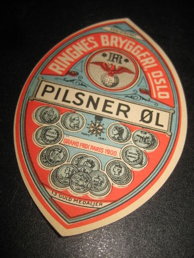 RINGNES BRYGGERI, PILSNER ØL, 40 tallet.