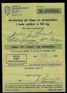 Anvisning på kjøp av matpoteter i hele sekker a 50 kg, 1945, No. 480905