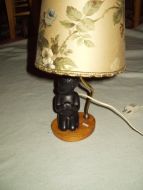 Lampe med negergutt, 50 tallet