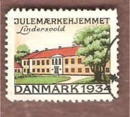 1934, julemerke fra Danmark, stempla.