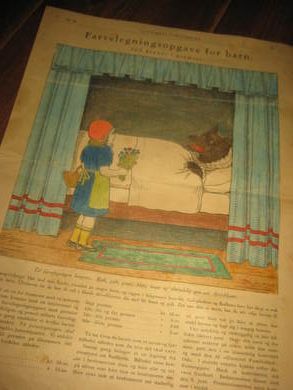 JULENS farveleggingsoppgave for barn. Fra Illustrert Familieblad, 1920. Dette er ark nr 11