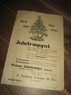 Reklameeffekt fra A. Holbæk Eriksen & Co, Trondhjem. JULEPYNT. Tidleg 1900.