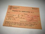 Kjøpekort for kjøkkenutstyr, gafler, fra Møre og Romsdals Forsyningsnemnd, 1945.