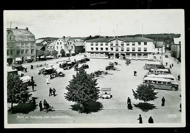 Parti av Vetlanda med Stadshotellet