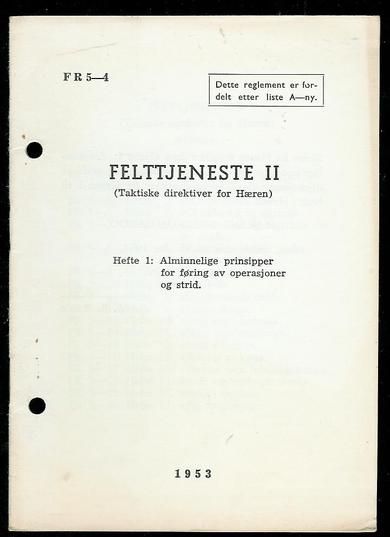 FELTTJENESTE II.  1953