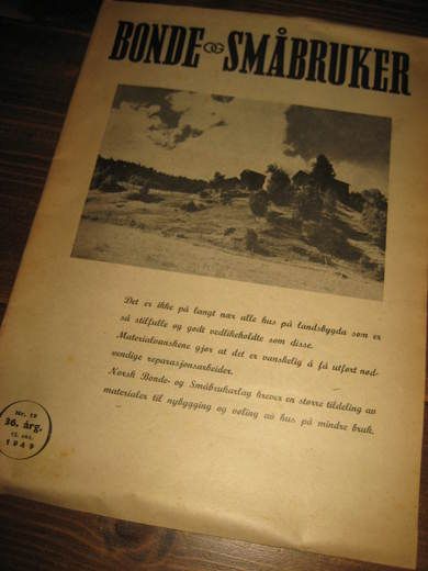 1949,nr 019, BONDE OG SMÅBRUKER