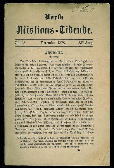 1878,nr 023,                     Norsk Missions Tidende.