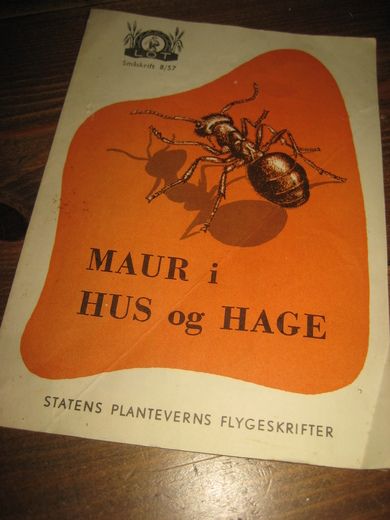 MAUR I HUS OG HAGE. 1957. 