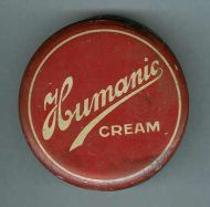 Blikk boks Humanic cream. 50 tallet