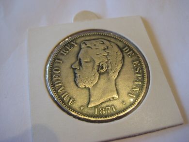 1871, 5 PESETAS.