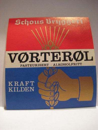 SCHOUS BRYGGERI,  VØRTERØL, 50 tallet.