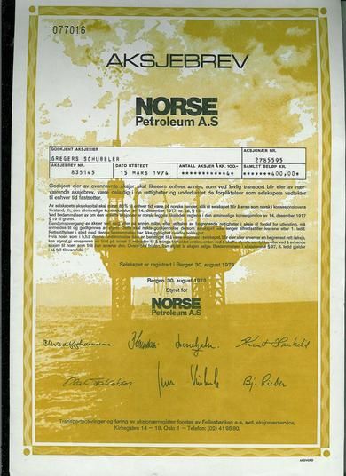 NORSE PETROLIUM, 1974