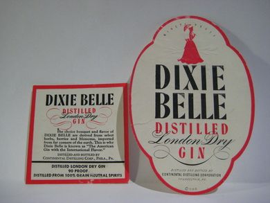 DIXIE BELLE. GIN.