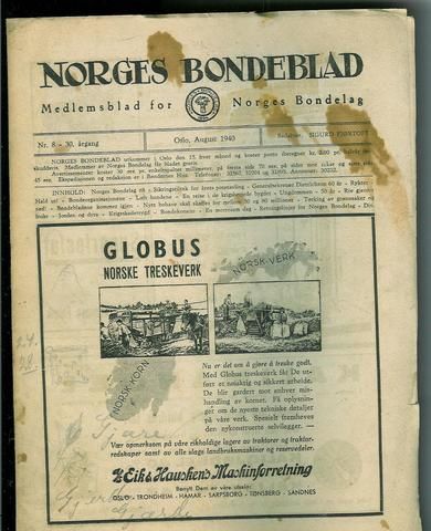 1940,nr 008,                     NORGES BONDEBLAD.