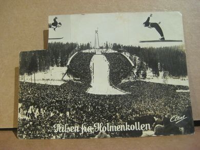 Hilsen fra Holmenkollen. 1954.