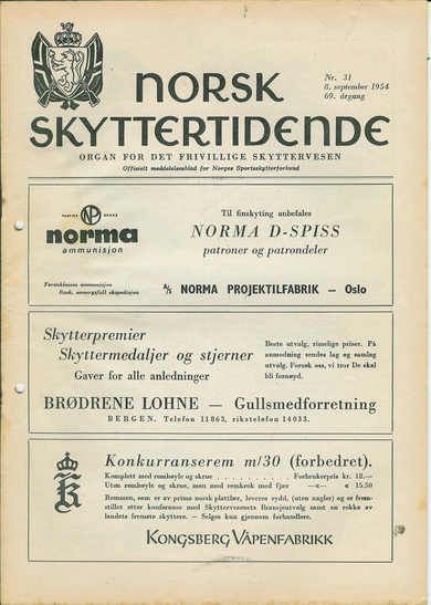 1954,nr 031, NORSK SKYTTERTIDENDE.