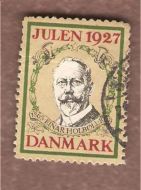 1927, julemerke fra Danmark, brukt