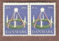 1946, julemerke fra Danmark,ustempla.