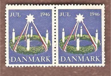 1946, julemerke fra Danmark,ustempla.