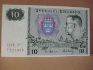 1971,  P,  F174946,                                             10 KRONOR.