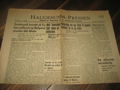 1943,nr 187, HAUGESUNDS POSTEN. 1. årgang.